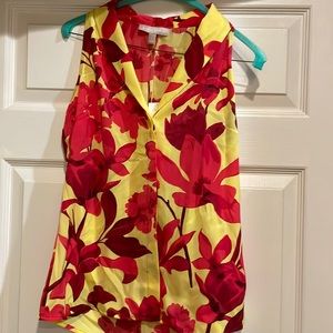 NWT Banana Republic sleeveless floral blouse